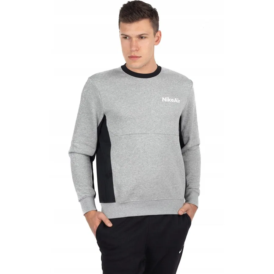 Свитшот спортивный с длинным рукавом Nike Air Crew Fleece, Серый