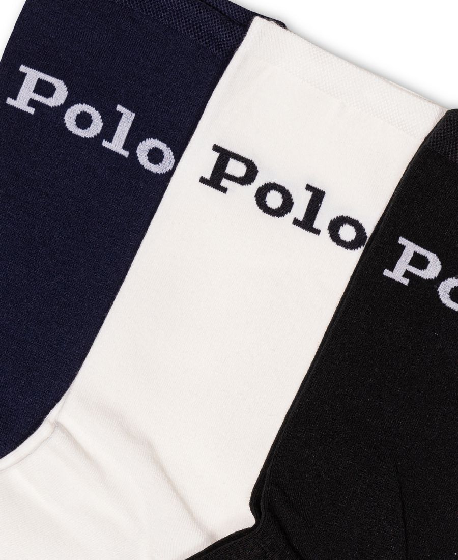 Женские носки из 3 пар, утяжеленные тканью Polo Ralph Lauren, Bast — фото 2