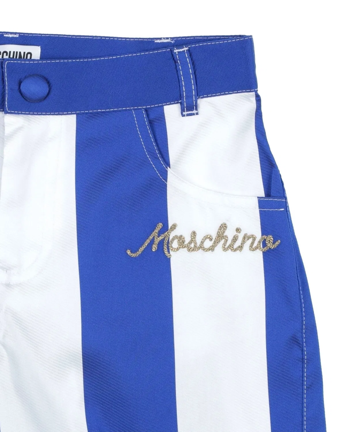 Шорты с принтом Moschino Teen, синий — фото 3