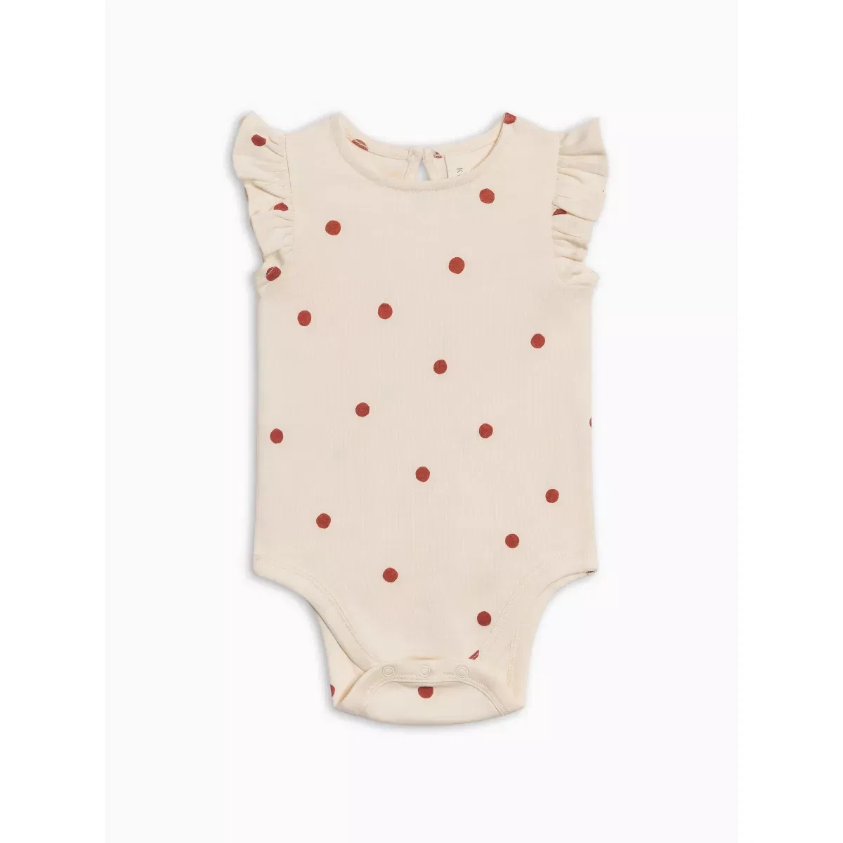 Детское боди для девочек с рукавами-воланами Bea Ruffle Sleeve Colored Organics, Barn Polka