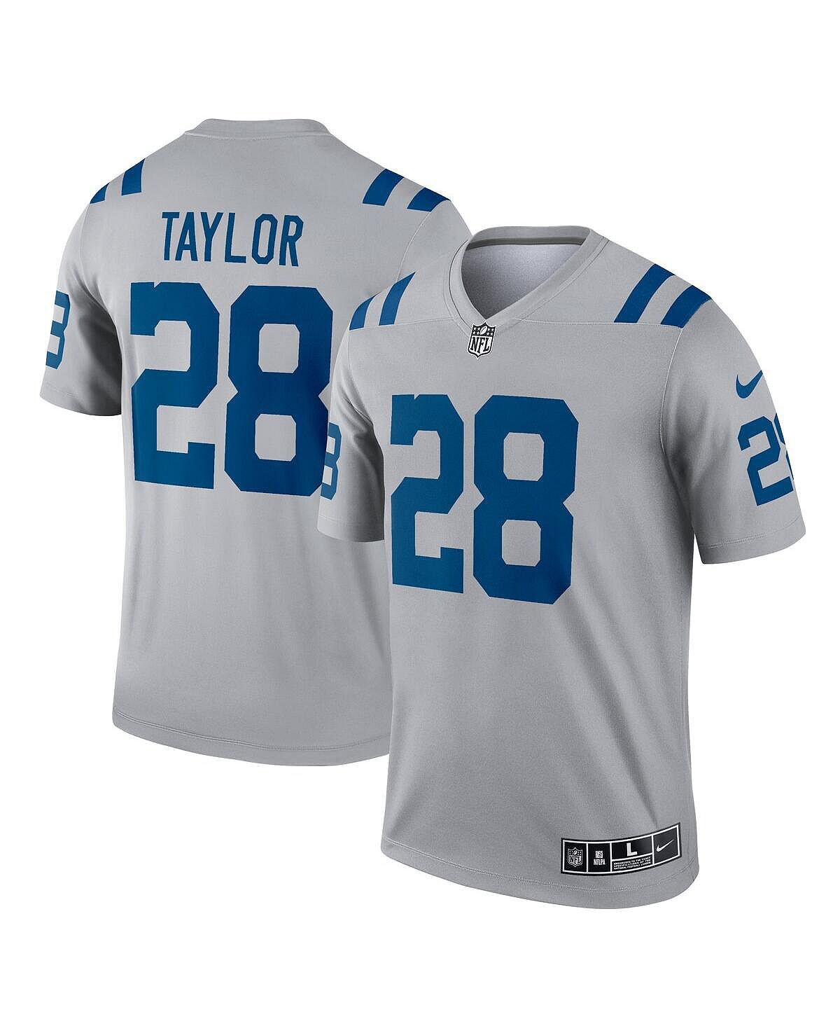 

Мужское джерси jonathan taylor grey indianapolis colts inverted legend Nike, серый