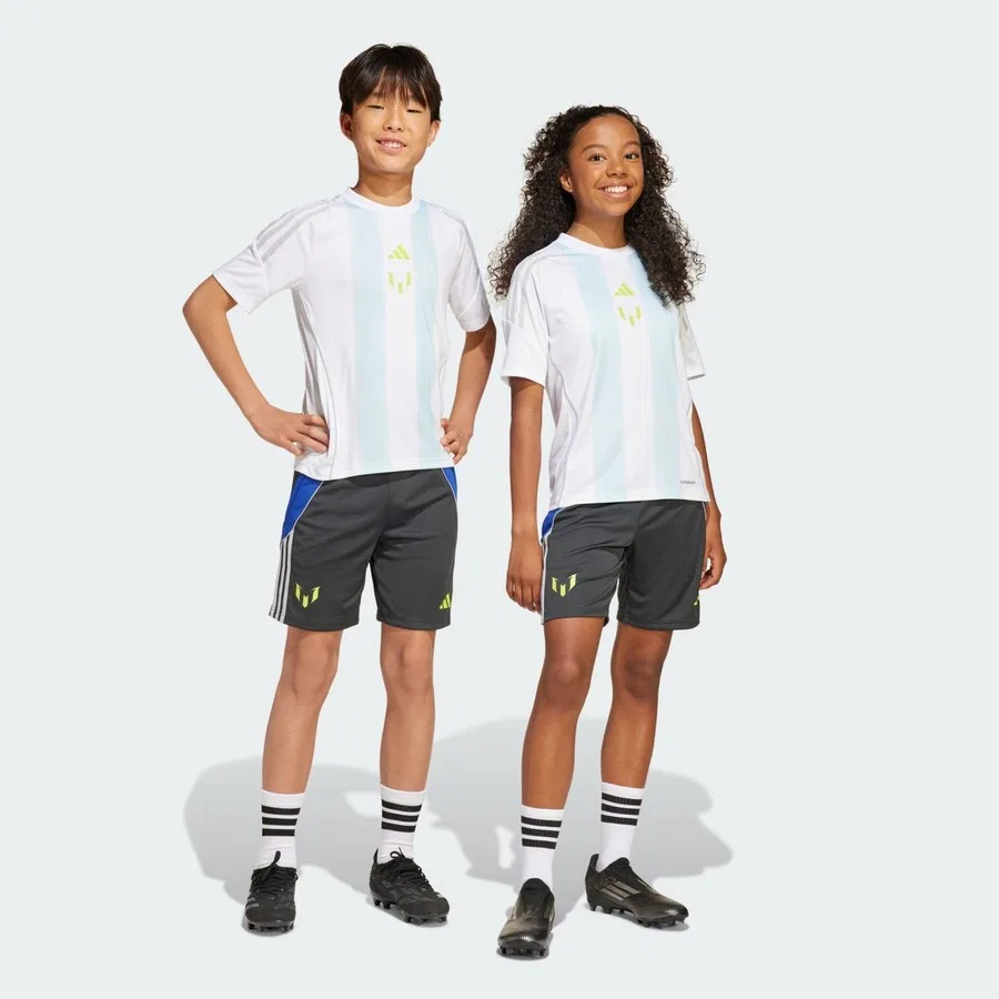 Детские спортивные шорты с принтом Messi adidas Performance, Черный — фото 2