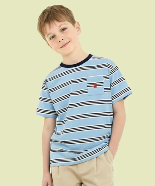 Футболка с коротким рукавом, Jade, Beverly Hills Polo Club Kids, айс-блю