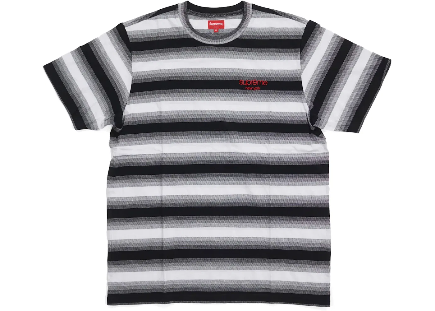 Мужской топ с градиентными полосками Supreme Gradient Striped S/S Top, черный