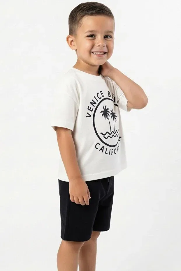 Детская футболка с принтом California Miababy, Navy Blue — фото 4
