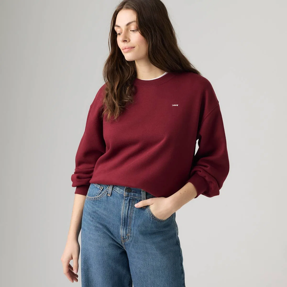 Повседневная толстовка с круглым вырезом Levi's, Warm Cabernet - Red