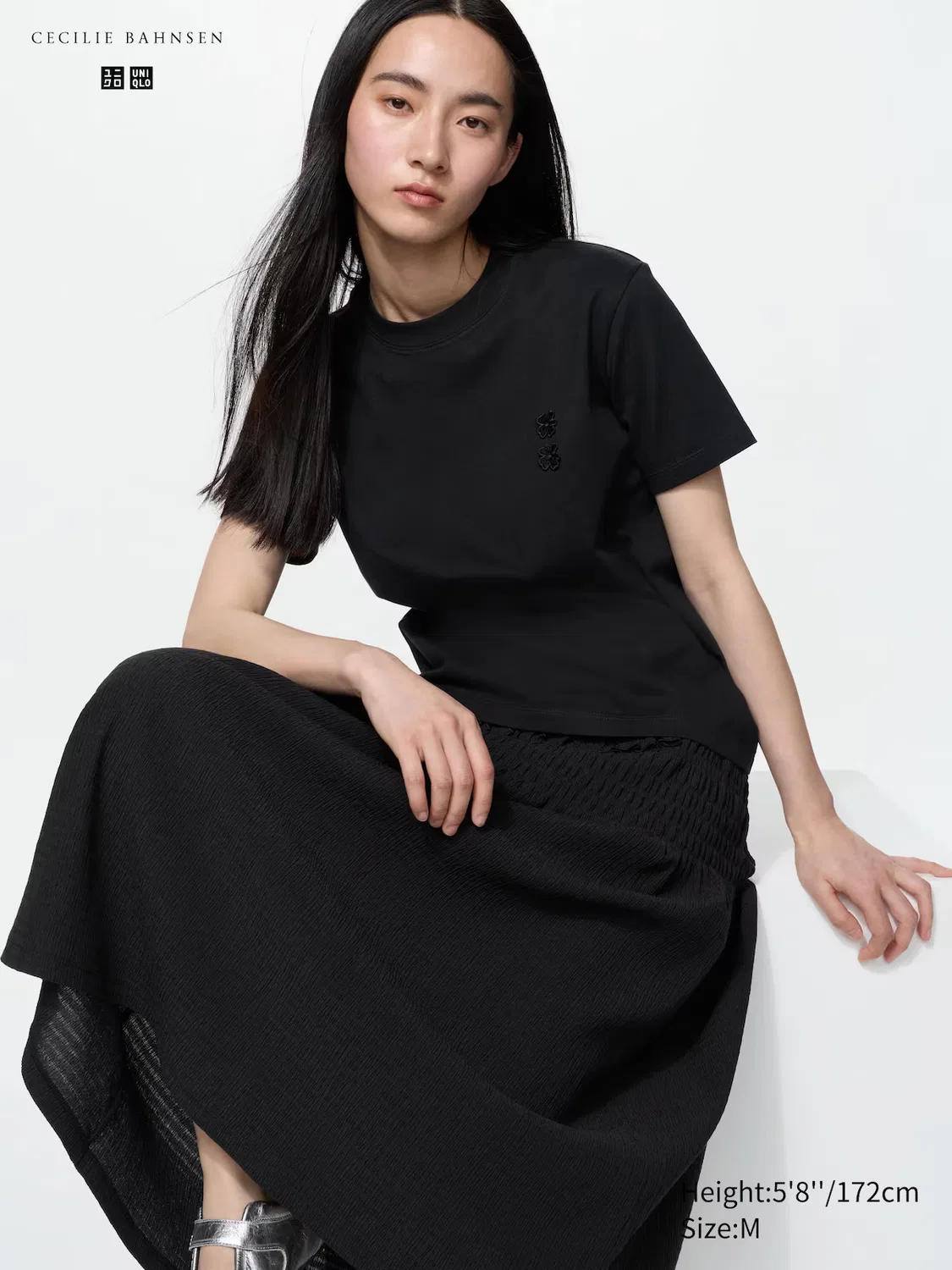 Футболка Uniqlo, мужская, черный