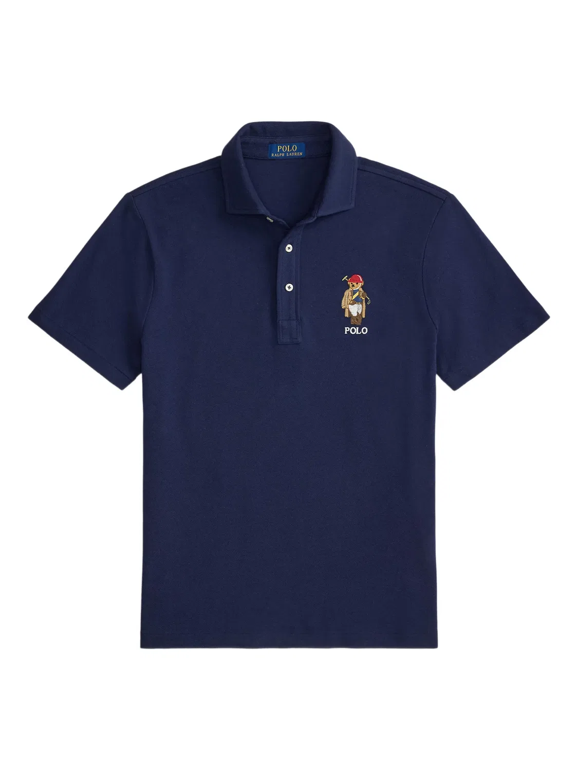 Polo Ralph Lauren Поло с принтом медведя, синий