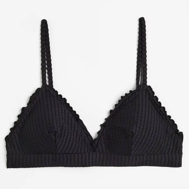 

Лиф H&M Padded Triangle Bikini, черный