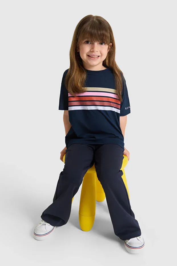 Детская футболка для девочек хлопковая U.S. Polo Assn., Navy Blue — фото 4