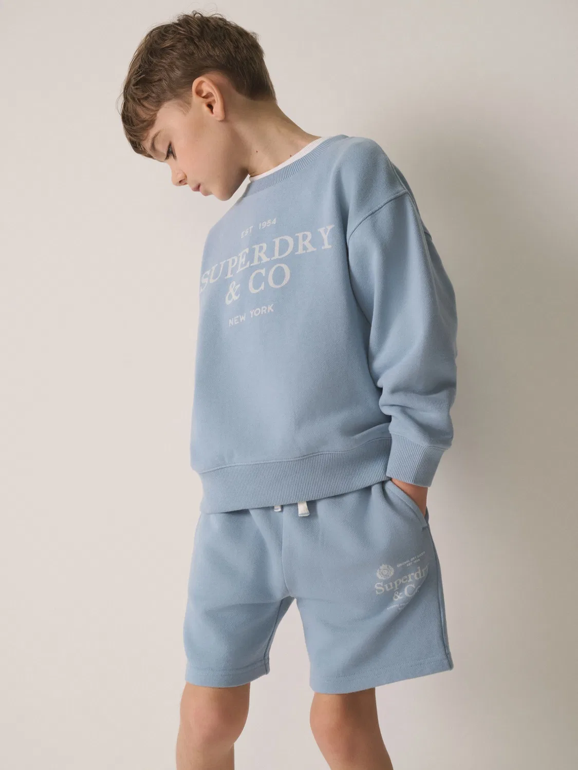 Спортивный костюм Superdry Light Blue, голубой — фото 3