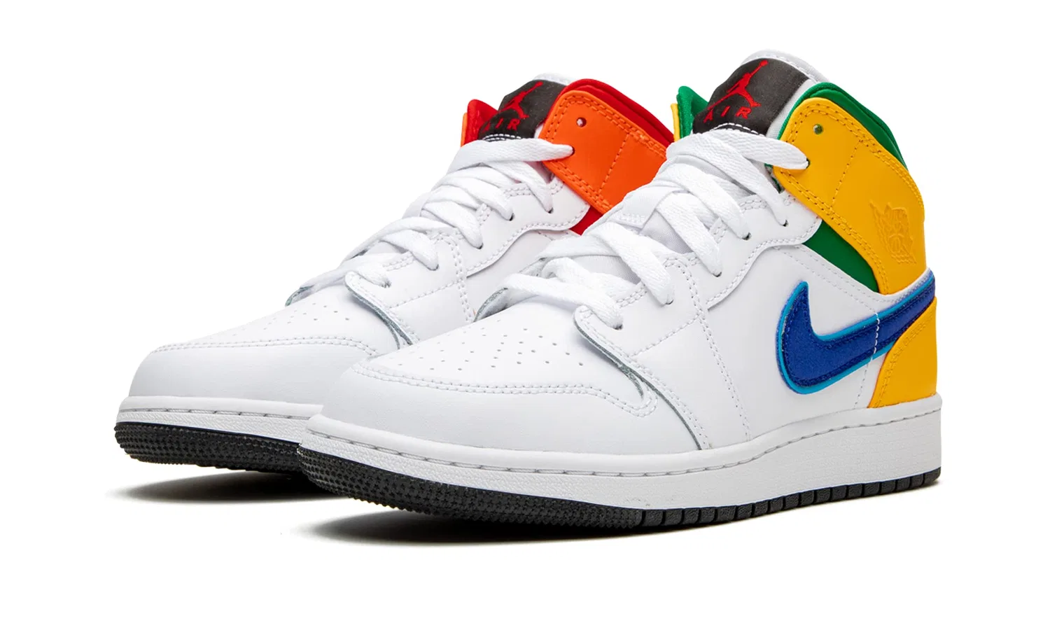 Детские кроссовки для мальчиков высокие NIKE 554725-128, White Court Purple Total Orange — фото 3