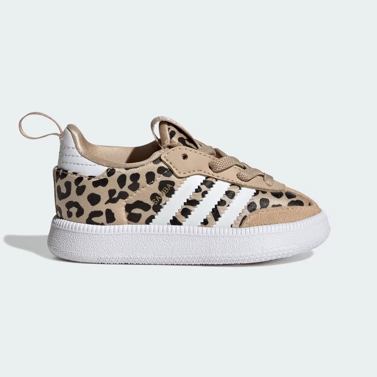Детские кроссовки без шнуровки Samba Quickon Adidas Originals, Magic Beige/Cloud White/Core Black