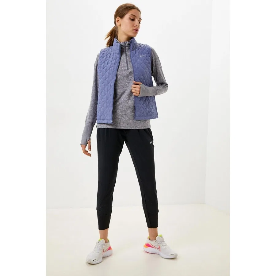 Женский утепленный жилет Nike W Aerolayer Running Vest Blue, Синий — фото 3