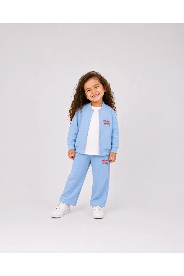 Детские спортивные штаны для девочек с длинным швом Matchy Matchy, Blue — фото 2