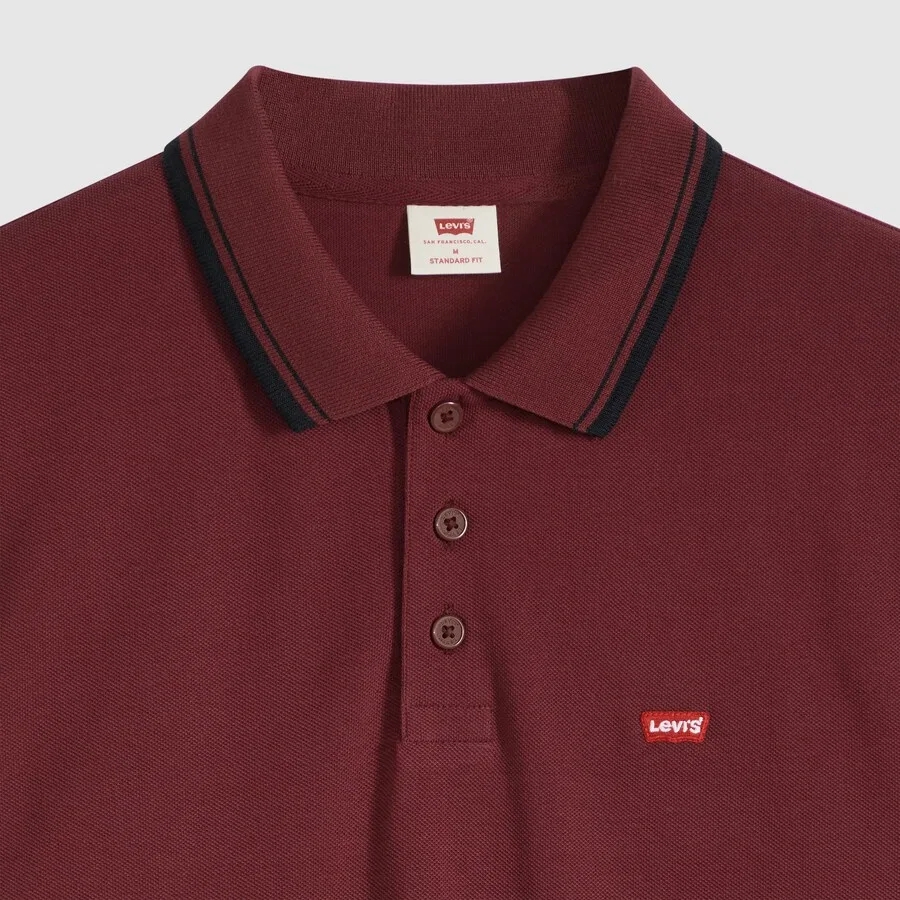 Футболка LEVI'S Original Polo темно-красного цвета — фото 4