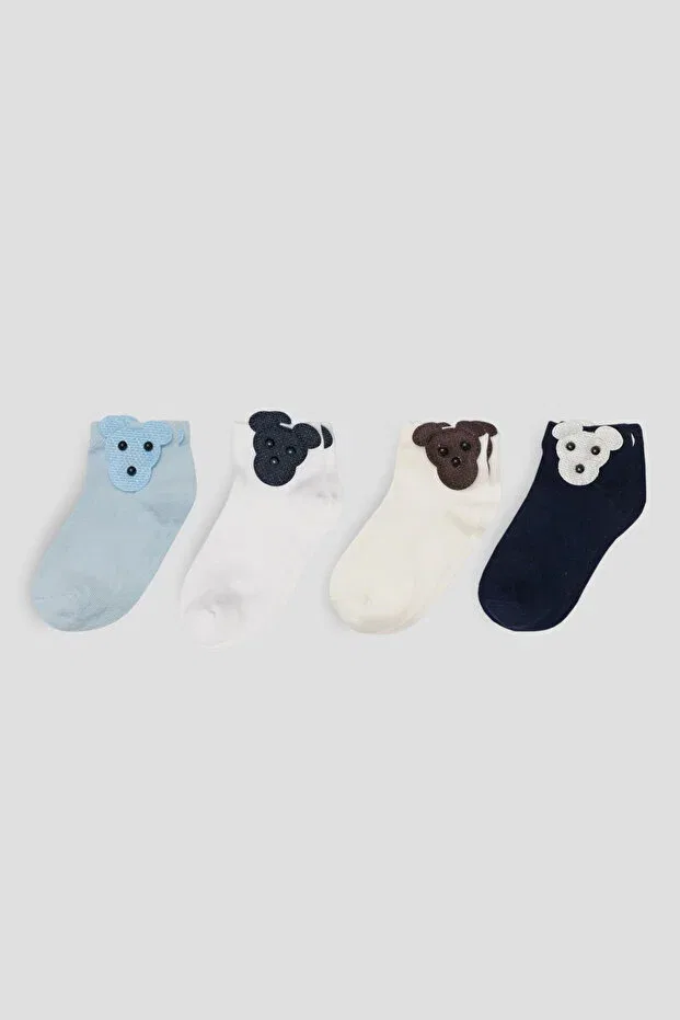 Детский комплект носочков-пинеток для мальчиков с мишкой Defne Baby, Multicolor
