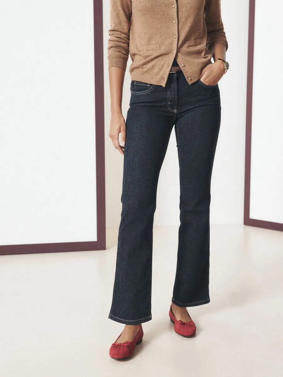 Джинсы Next Boot cut Jeans 'Lift' темно-синего цвета — фото 2