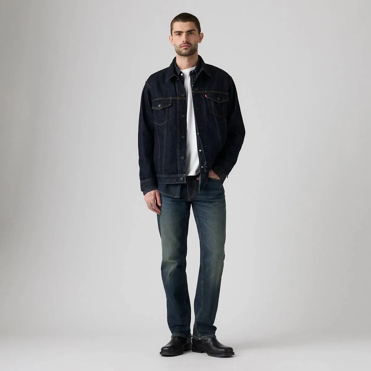 свободные прямые мужские джинсы 559 Levi's, Rhyme And Reason - Dark Wash