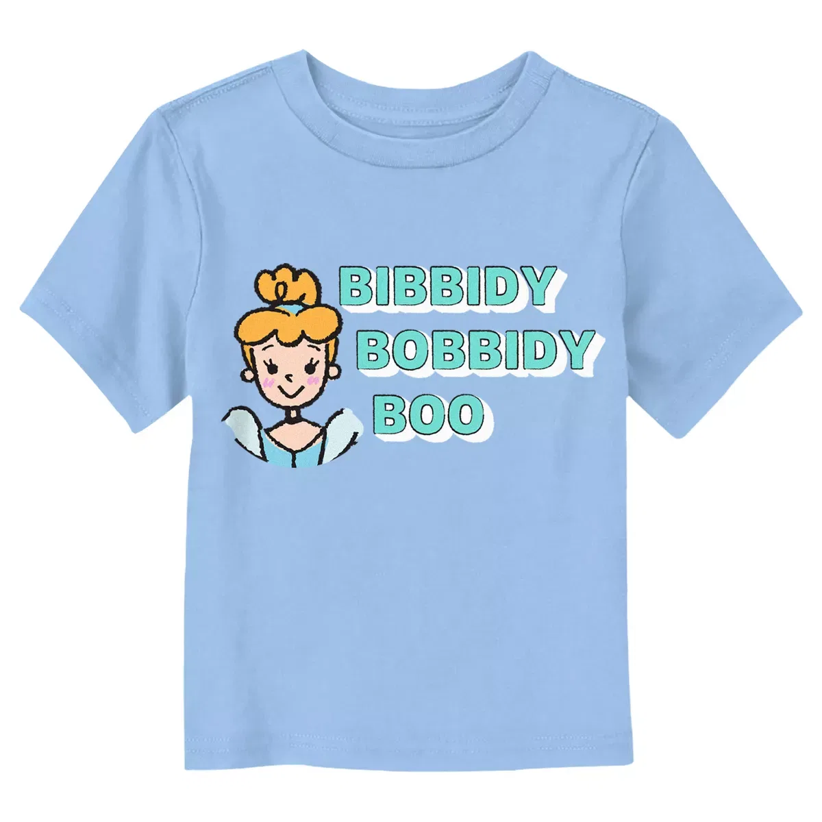 Детское футболка с принтом Bibbidy Bobbidy Boo Disney Princess, Light Blue