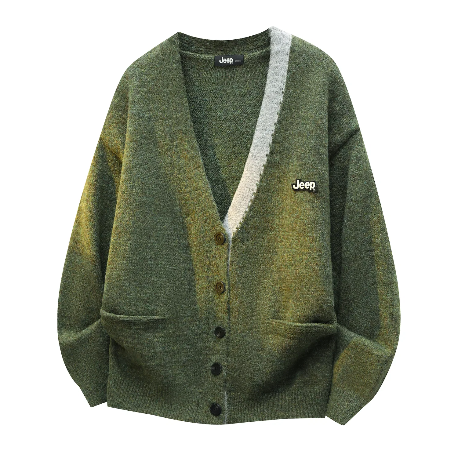 Детский свитер с V-образным вырезом Jeep Leisure Collection, Army Green