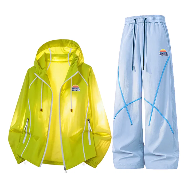 Детский комплект спортивной одежды с брюками MostwantedLab, Yellow/Light Blue