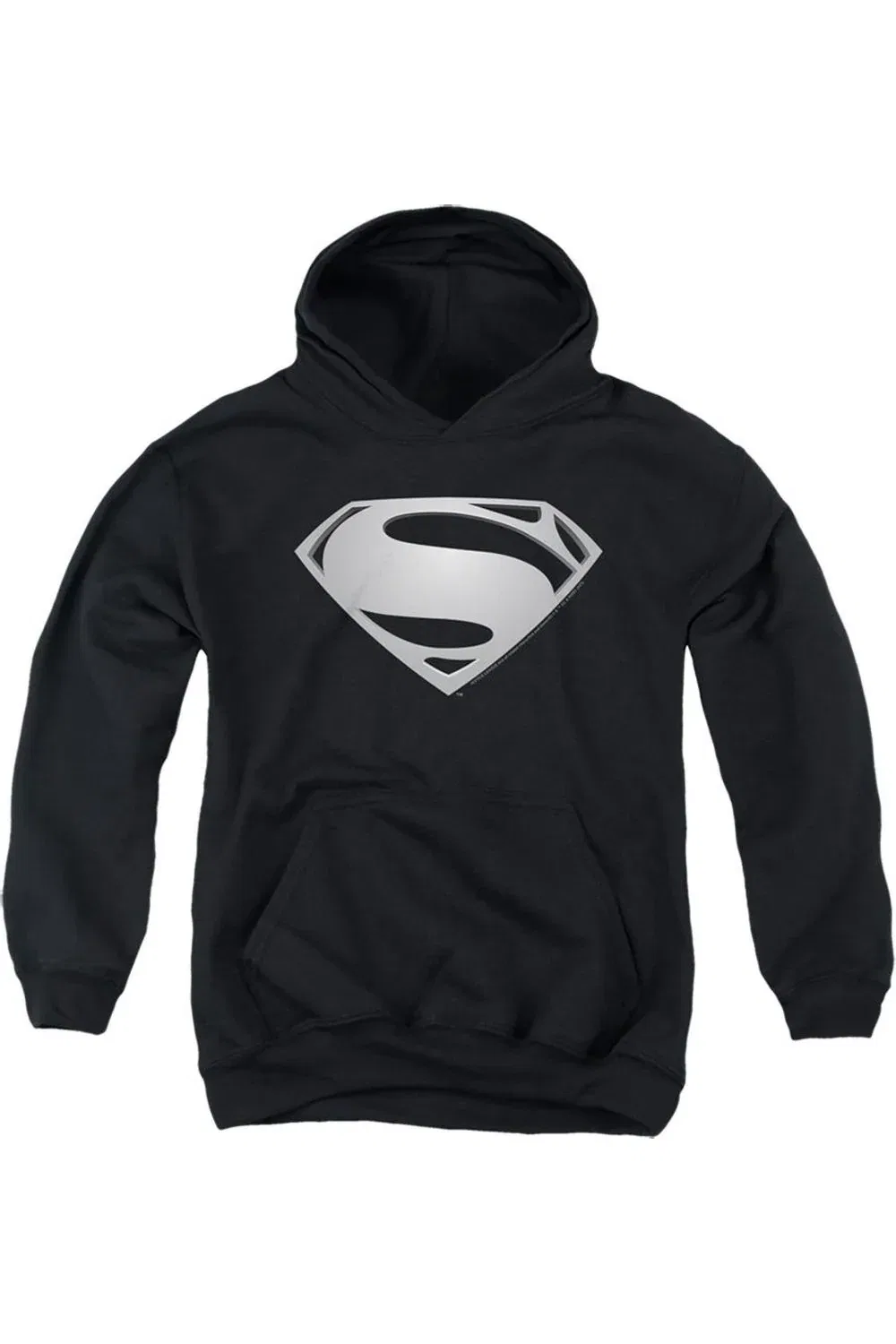 Детское худи с капюшоном с принтом Superman Justice League Movie Superman Symbol Gildan, черный