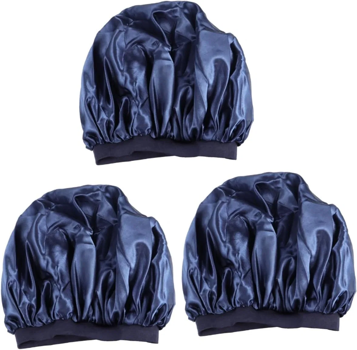 Набор шапочек для душа Satin, 3 шт, FRCOLOR, 32x29 см, Pure Navy Blue