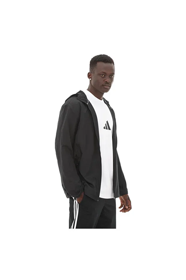 Мужской дождевик с капюшоном Run It Jacket Adidas, Black — фото 3