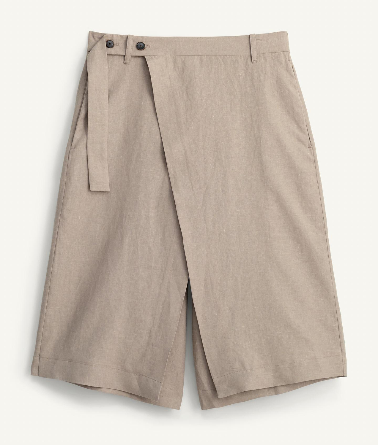 

Бермуды Zara Wide-Leg Wrap 100% Linen, бежевый