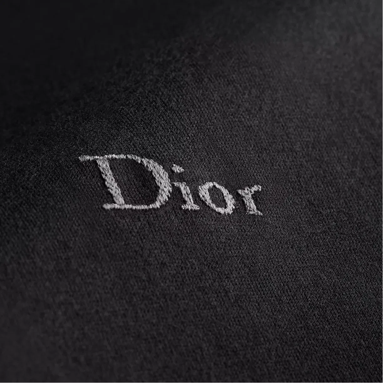 Мужская футболка с круглым вырезом, прямой крой, Black, DIOR — фото 3