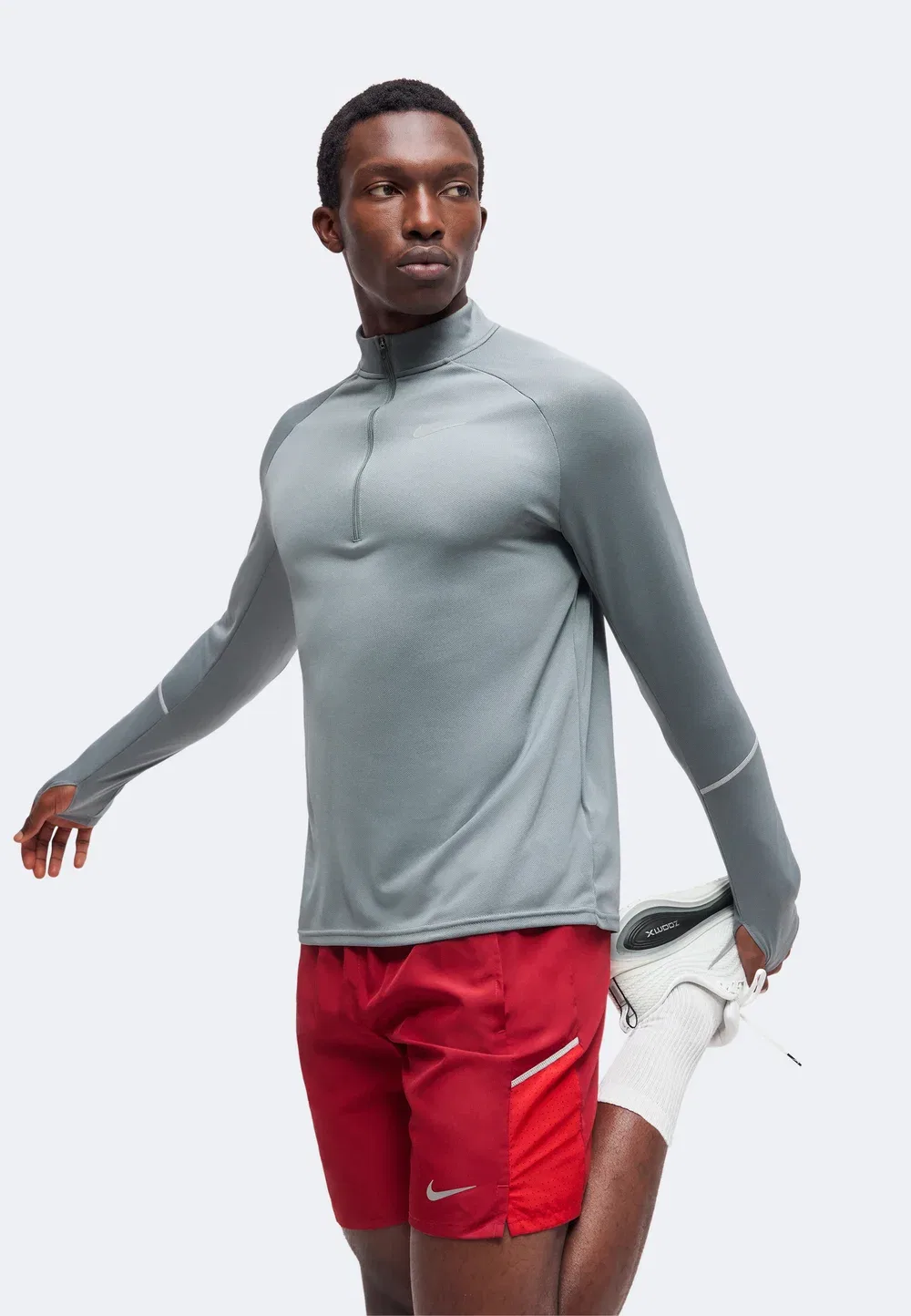 Милер - футболка с длинными рукавами Nike Performance, Smoke Grey — фото 4