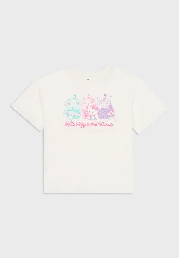 Футболка с принтом Hello Kitty Gap, кремовый — фото 3