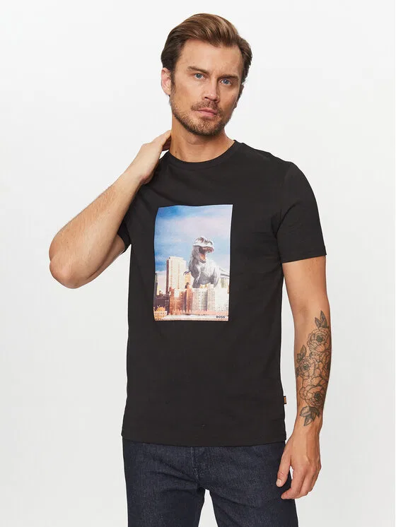 Футболка regular fit Tefragile Boss, черный