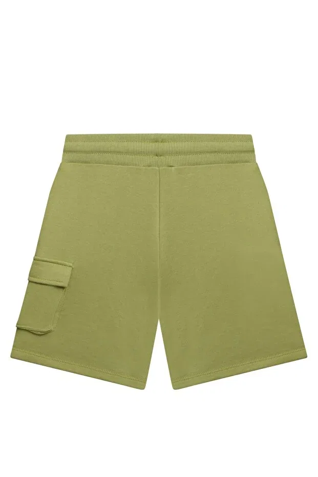 Детские шорты для мальчиков с принтом Logo embroidered Benetton, Pistachio Green — фото 2