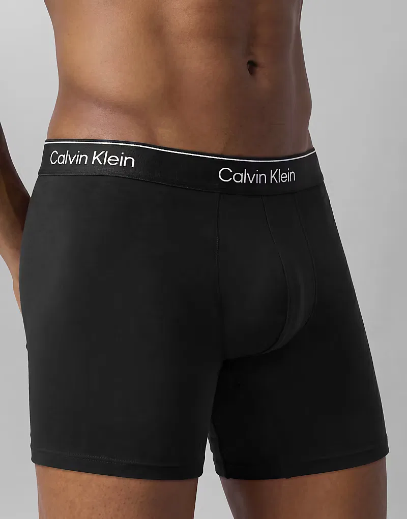 Боксеры Icon Cotton Stretch 5 пар Calvin Klein, хаки/темно-синий/фиолетовый/серый/черный — фото 3
