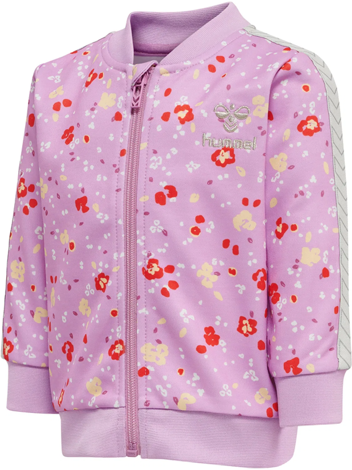 Детская куртка на молнии с цветочным принтом Hmlnica Hummel, Blasses Bonbonrosa — фото 4