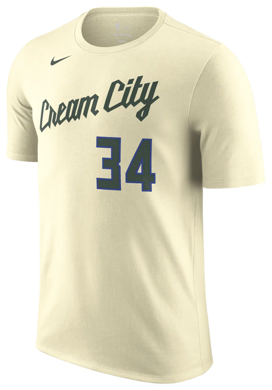 Футболка мужская Essential Statement NN Milwaukee Bucks Nike, цвет Tan/Multi