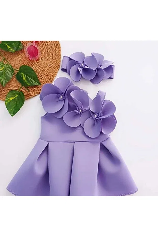 Детское платье для девочек с открытым плечом Glam Stella Butik, Lilac