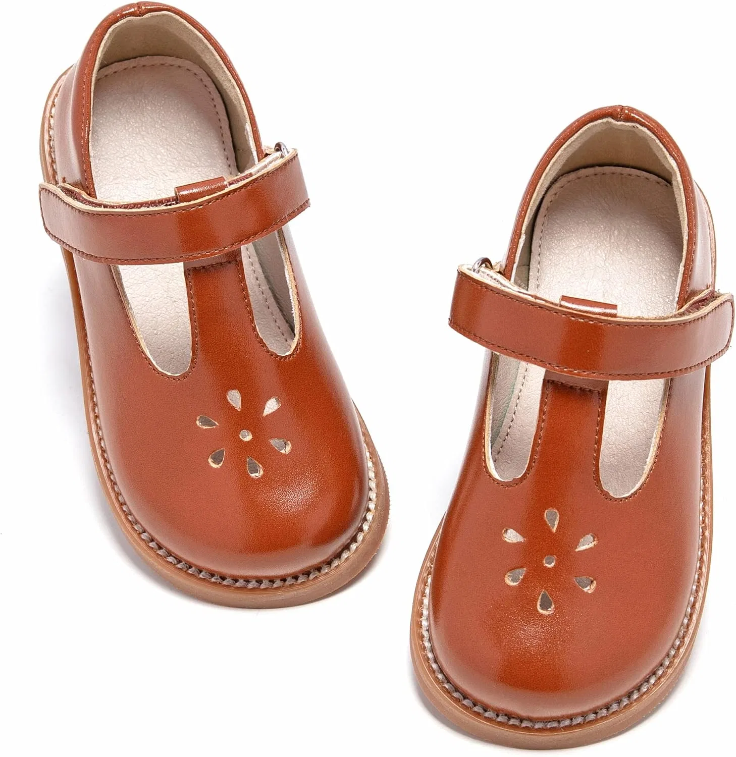 Детские туфли Мэри Джейн для девочек GINFIVE, Brown