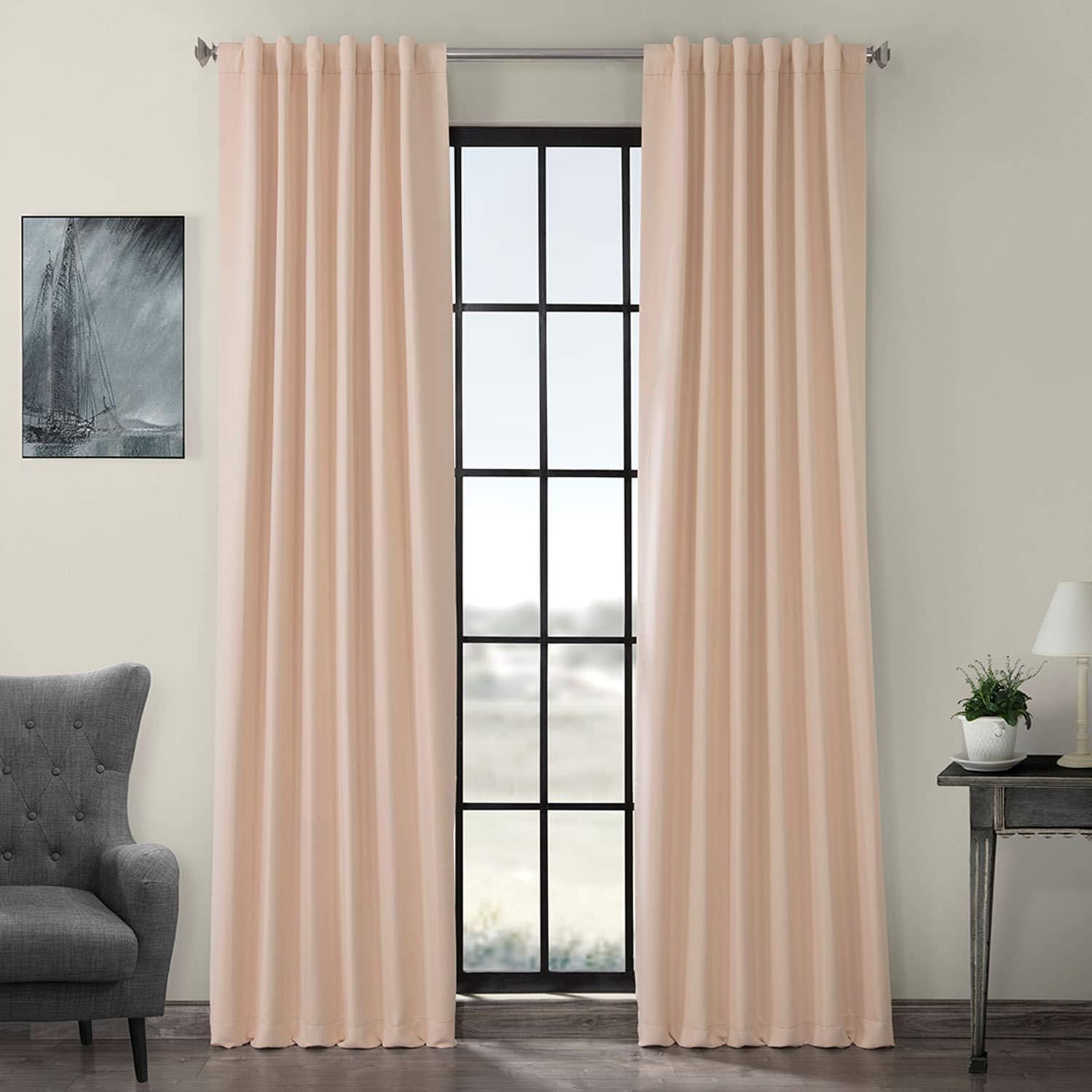 Шторы HPD Half Price Drapes For Room Darkening 127x213 см, светло-бежевый - фото