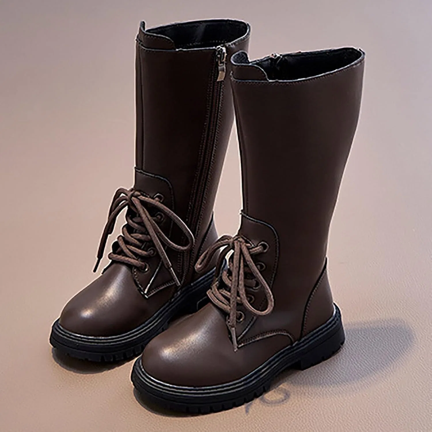 Детские сапоги для девочек с принтом ковбоя, модель Cowboy Boot, бренд, Brown — фото 3