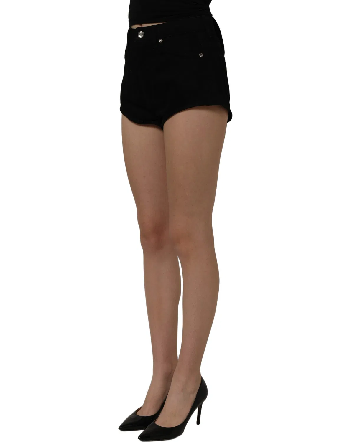 Женские джинсовые шорты с логотипом Hot Pants Dolce & Gabbana, Dark Gray — фото 4