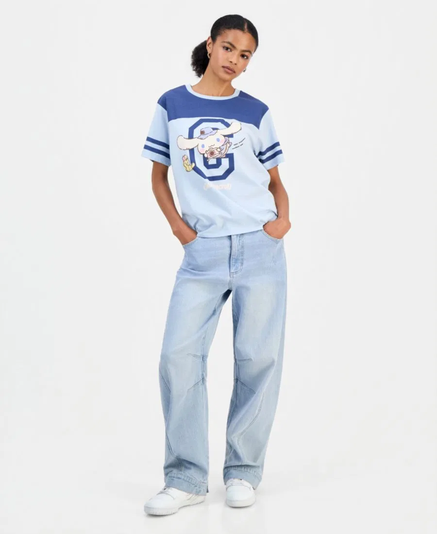 Футболка с принтом Cinnamoroll Varsity Graphic Sanrio, Baby Blue — фото 4