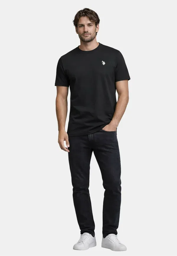Футболка хлопковая Uscaaleb U.S. Polo Assn., schwarz, черный — фото 2