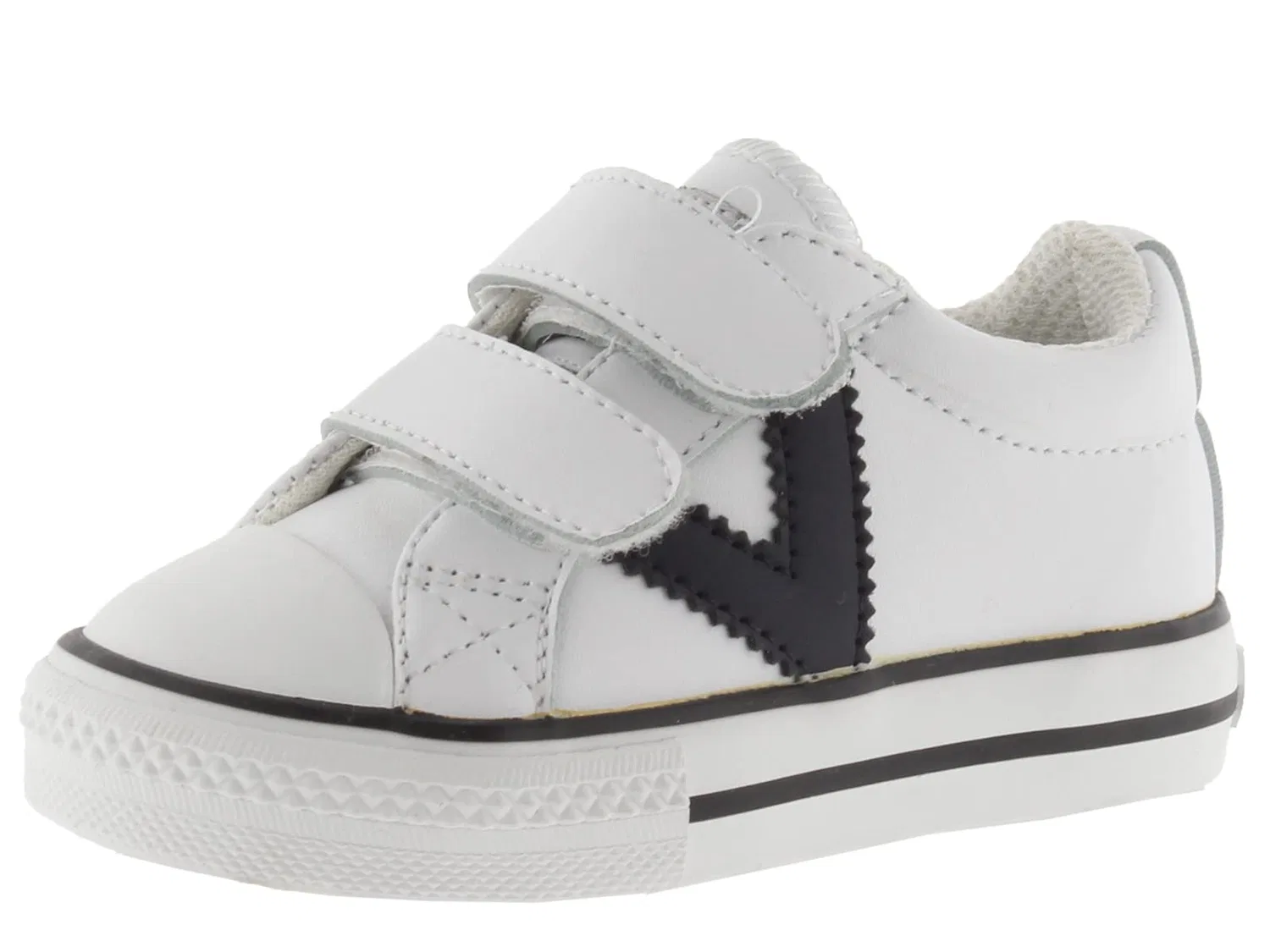 Детские кроссовки с контрастными элементами TRIBU Sneaker Leather Effect & Contrast & Low Neck Tear Unisex Child, White Victoria — фото 2