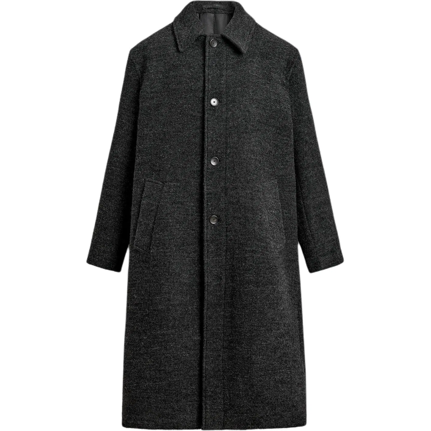 Мужское пальто с лацканами Dark Gray ZARA, Dark Gray