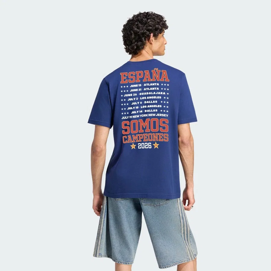 Спортивная футболка ADIDAS PERFORMANCE Performance Shirt 'FEF A WIN26' темно-синего цвета — фото 4