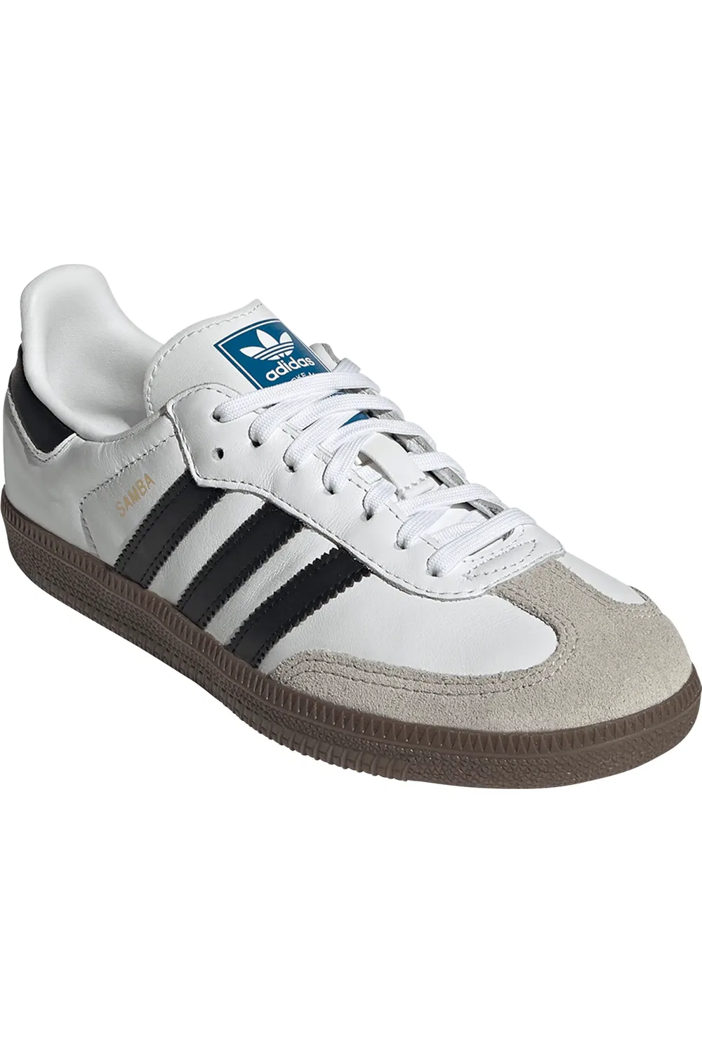 Детские кеды кожаные Samba adidas, Ftwwht/Cbl