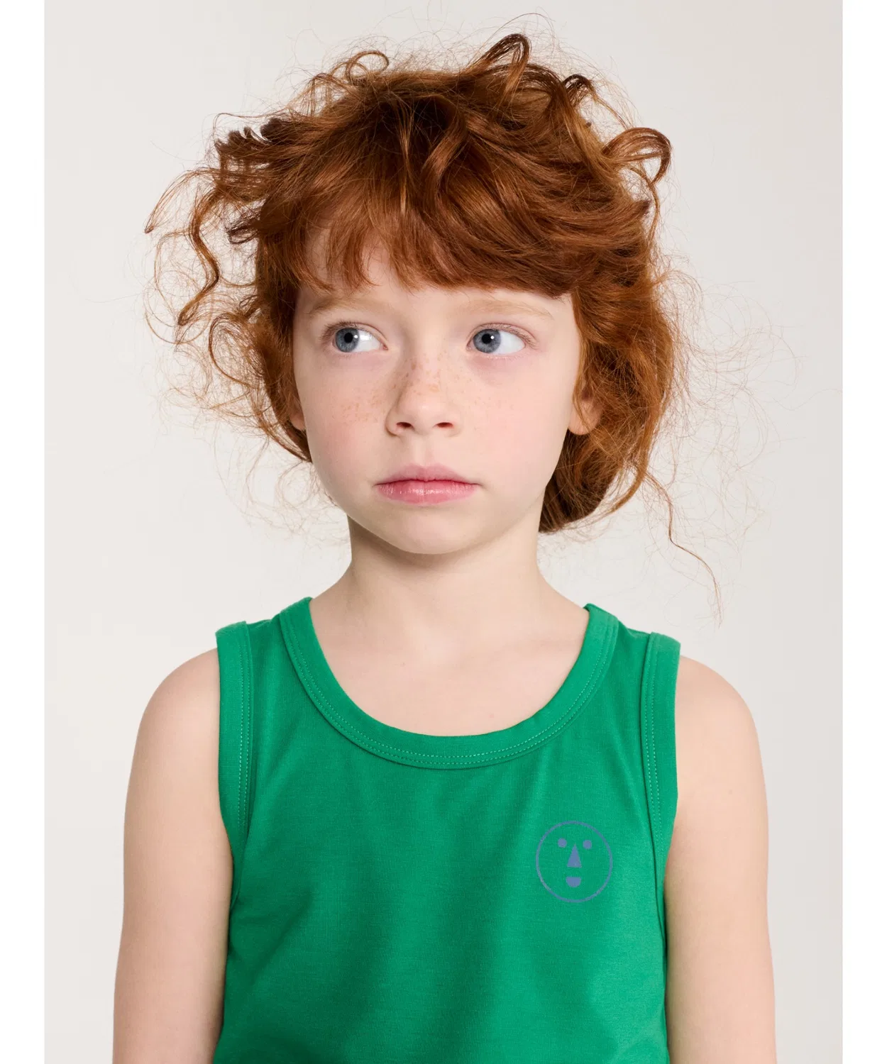 Детский топ-майка без рукавов Have Fun Face BOBO CHOSES, Green — фото 4